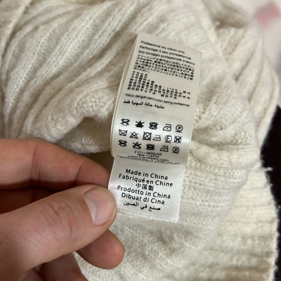 3.1 Phillip Lim 3/4 Sleeve Lofty Rib Alpaca Blend Sweater, size XS - Picture 8 of 11